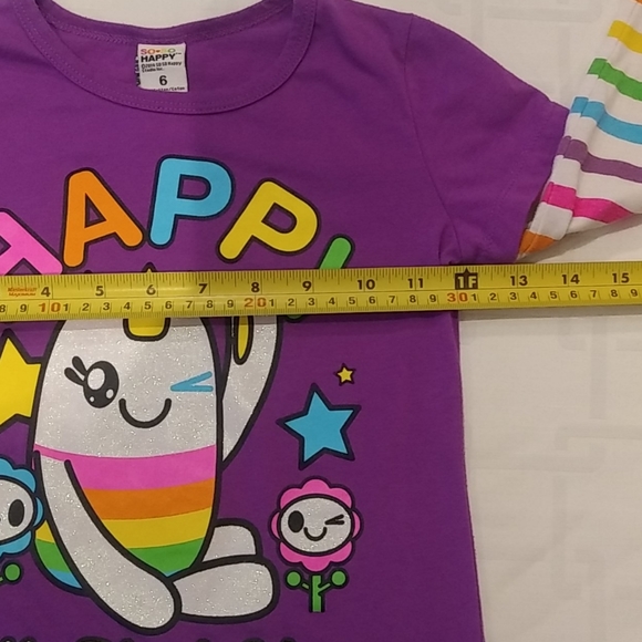 Purple Long Sleeve Happy Will Find You T-Shirt - Picture 3 of 8